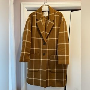 MADEWELL Windowpane lined Elmcourt Coat in Insuluxe XL